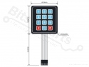 Membrane keypad 3x4 for e.g. Arduino